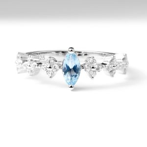 aquamarine ring marquise vintage for women