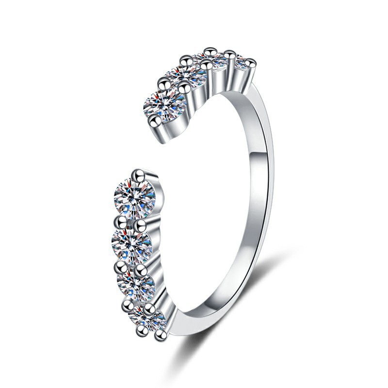Marquise Cut Moissanite Engagement Ring Set - 3-Piece Bridal Wedding Bands for Women - Image 3