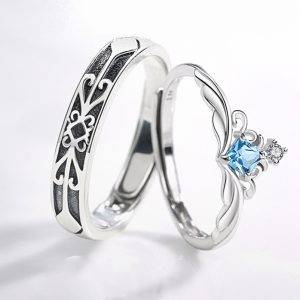 vintage couple matching promise rings set anniversary gift