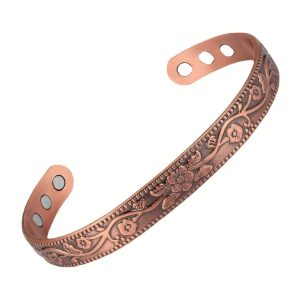 Vintage Pure Copper Magnetic Bracelet for Health - Pulsera Magnética de Cobre Vintage para la Salud.