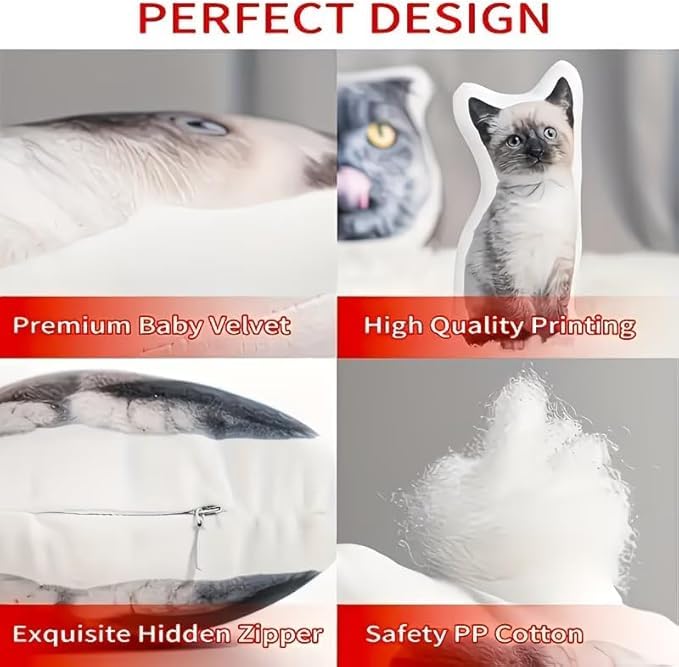 Almohada Personalizada con Foto - Para mascotas Cojín de Peluche Súper Suave - El Regalo Perfecto y Único para Familia y Amigos - Image 5
