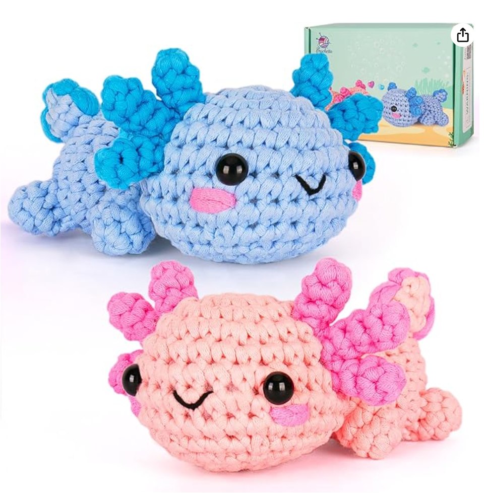 crochet kit cute axolotl