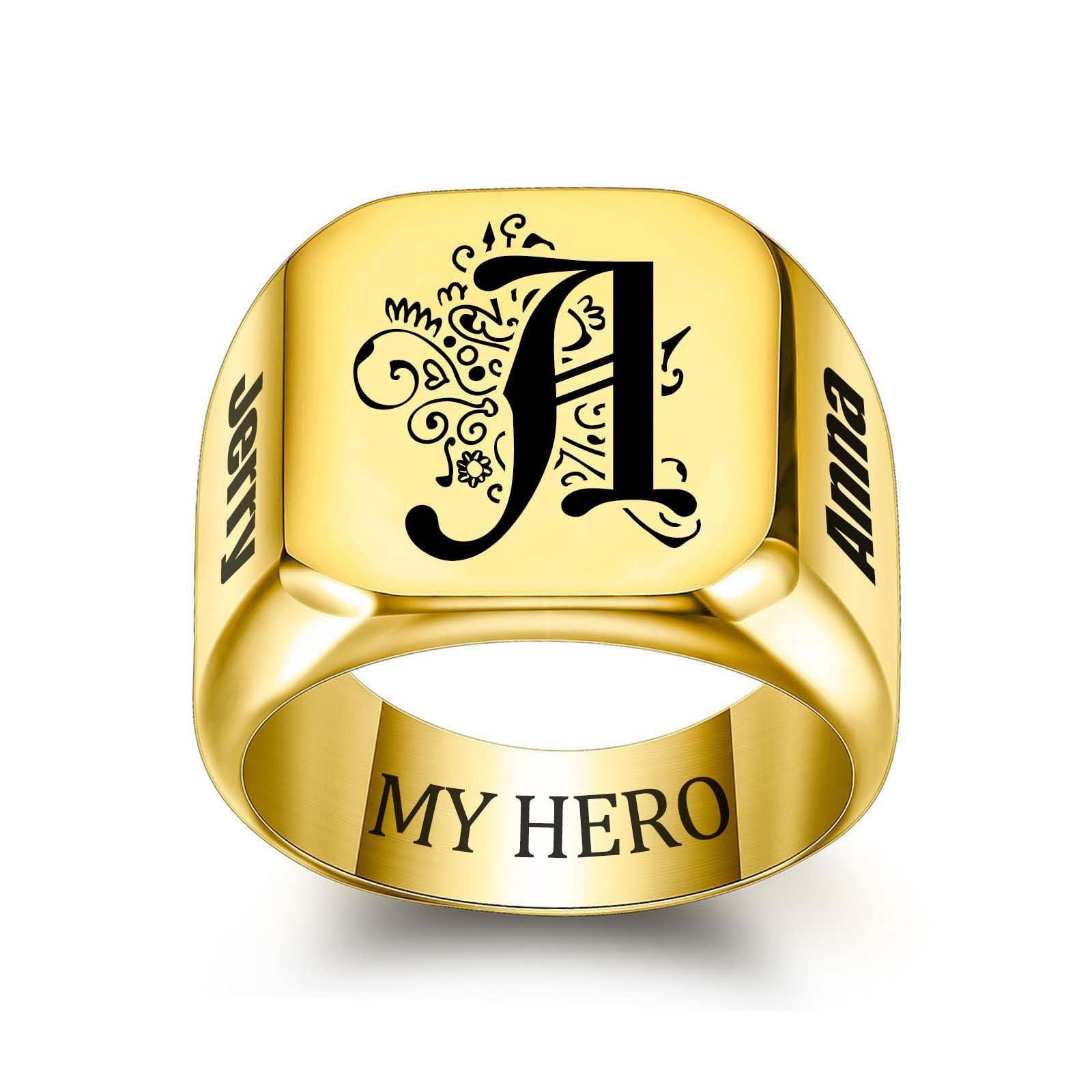 Anillo Personalizado de Acero Inoxidable con Foto y Texto Grabado - Regalo Único y Duradero para Hombres - Joyería Personalizada - Image 3