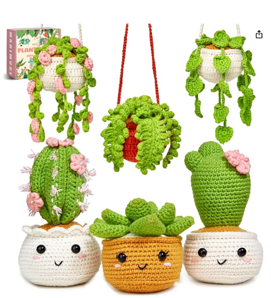 Plant crochet kit cute for beginner