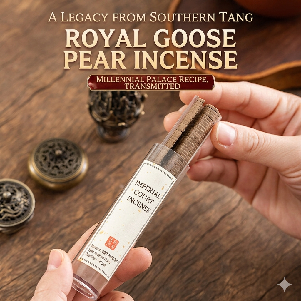 Traditional Chinese Herbal Sleep Aid Incense Set - Binder-Free Heartwood Powder with Bronze Boshan Burner – Image 2