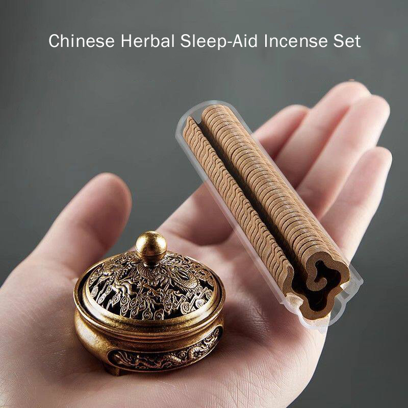 chinese sleep aid incense with burner gift