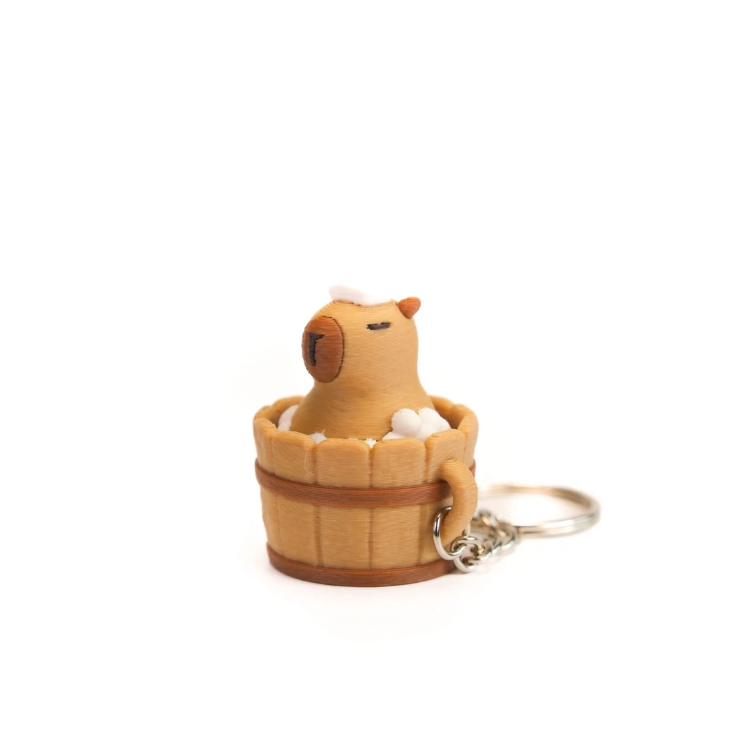 3D Printed Capybara Fidget Clicker Toy Keychain, Cute Animal Gift - Image 3
