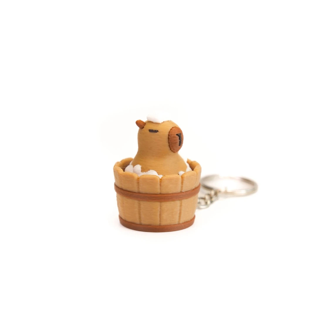 ute 3D capybara fidget clicker toy keychain