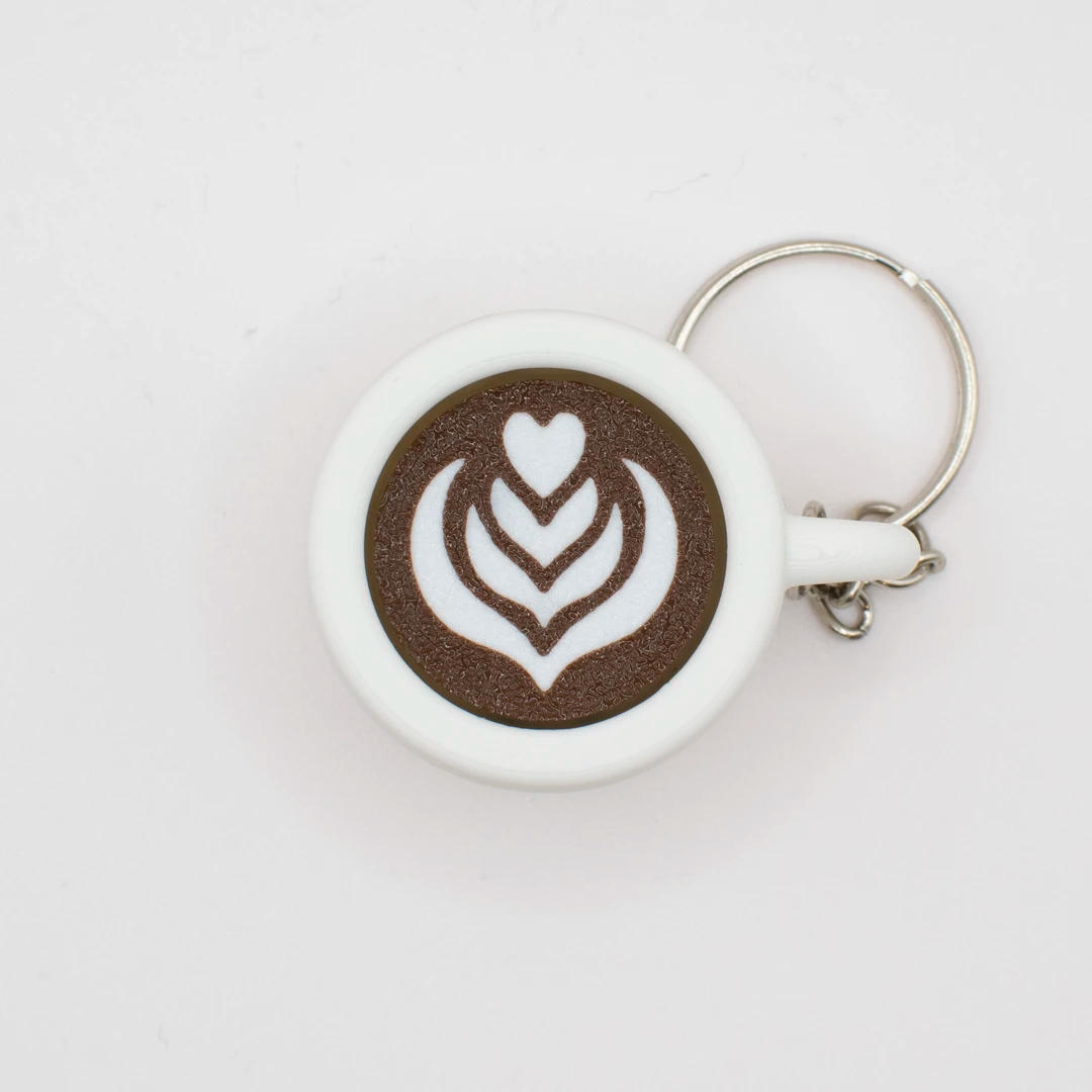 Latte Coffee Cup Fidget Clicker Toy Keychain, PLA Stress Relief Fidget Gift for Coffee Lovers - Image 4