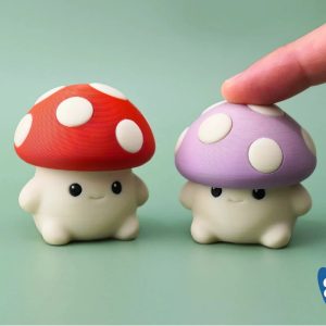 Cute Mushroom Fidget Toy Clicker Keychain