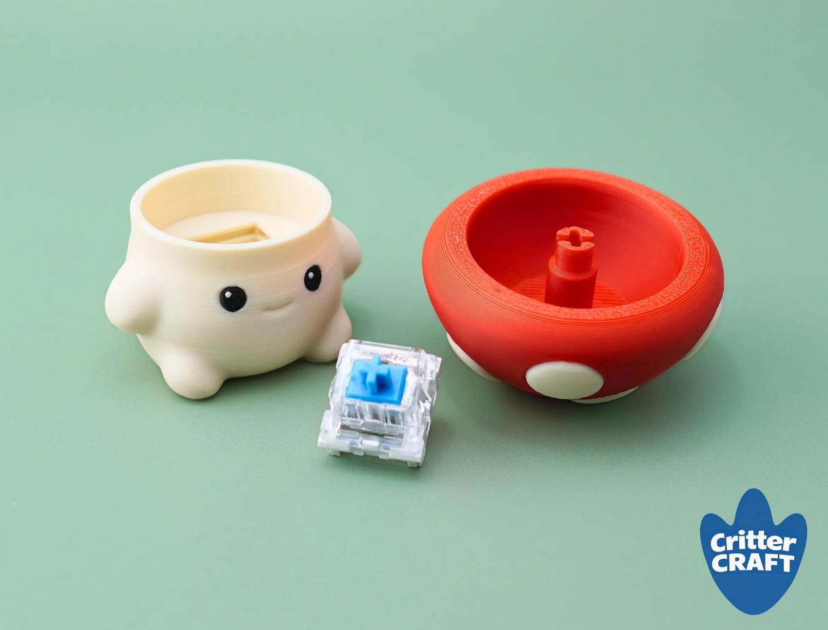 clicker of Detachable mechanical switch core for simple assembly and custom swap options